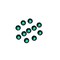 Swarovski® Crystals 2088 Xirius Rose Flat Back, Foiled, SS20 (4.6-4.8mm) Emerald - 144pcs